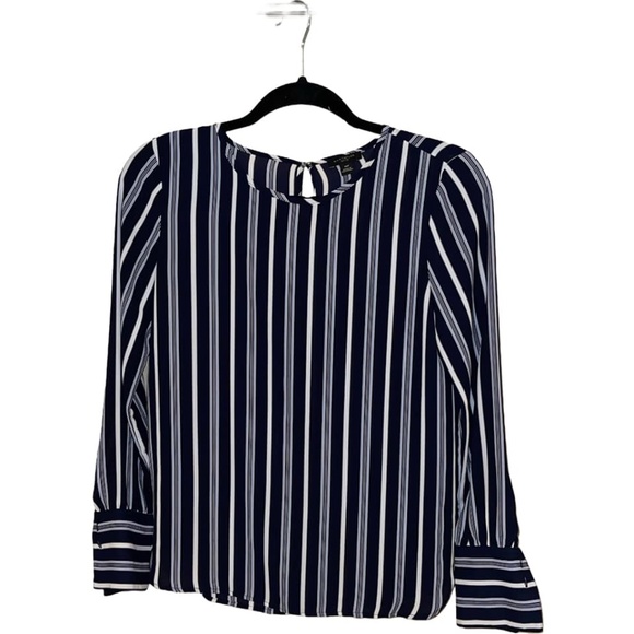 Haut Ann Taylor Petite Small – Rayures Blanc Et Bleu Marine – Neuf Avec étiquette